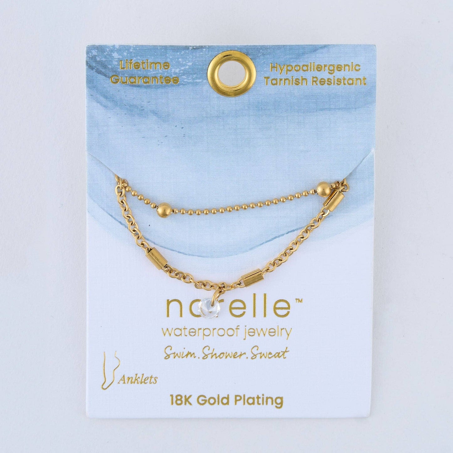 Waterproof Dainty Multi Row Anklet