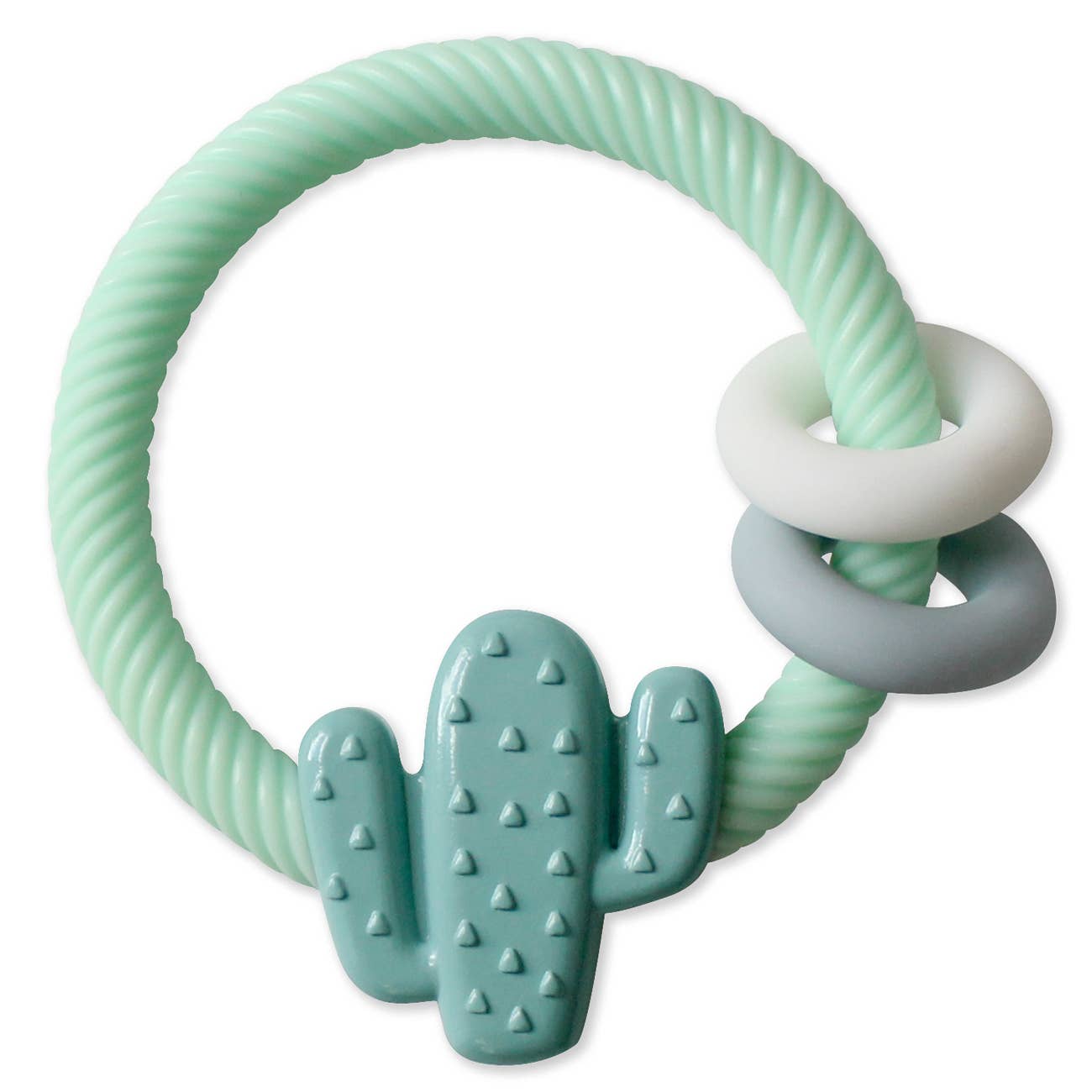 Ritzy Rattle™ Silicone Teether Rattles - Highland Cow