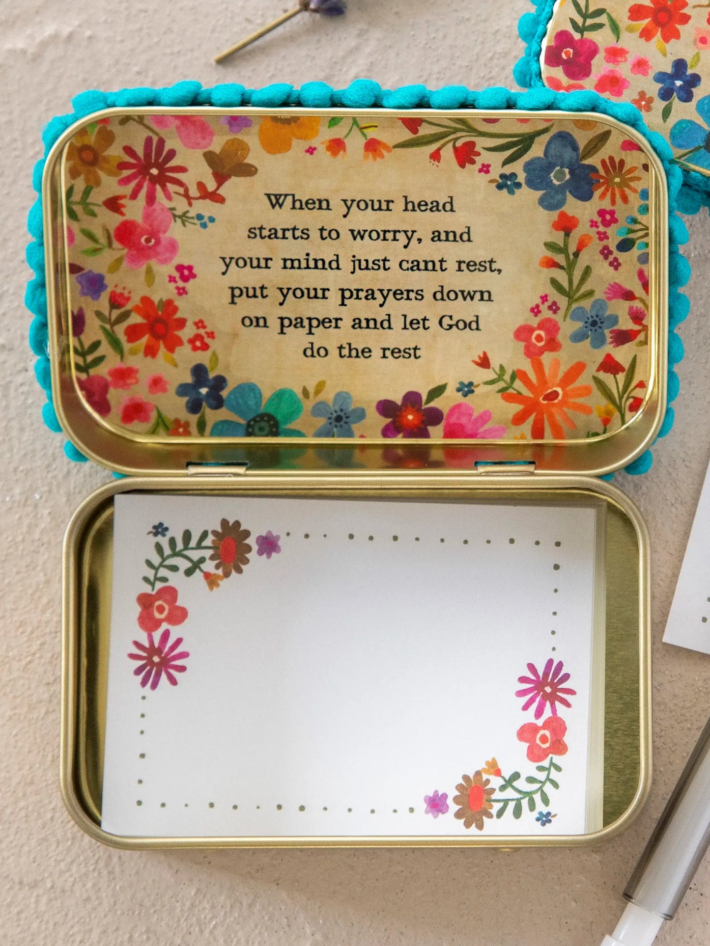 Natural Life Tin Prayer Box - Always Remember