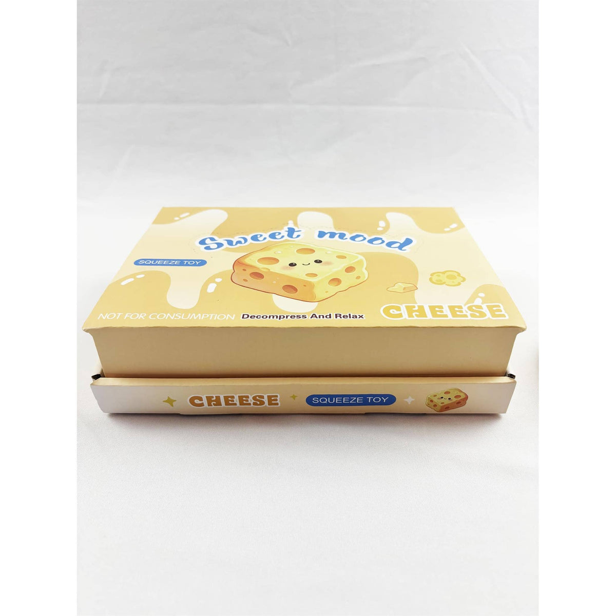 Crunchy and scented Cheese Cube Squishy Toy