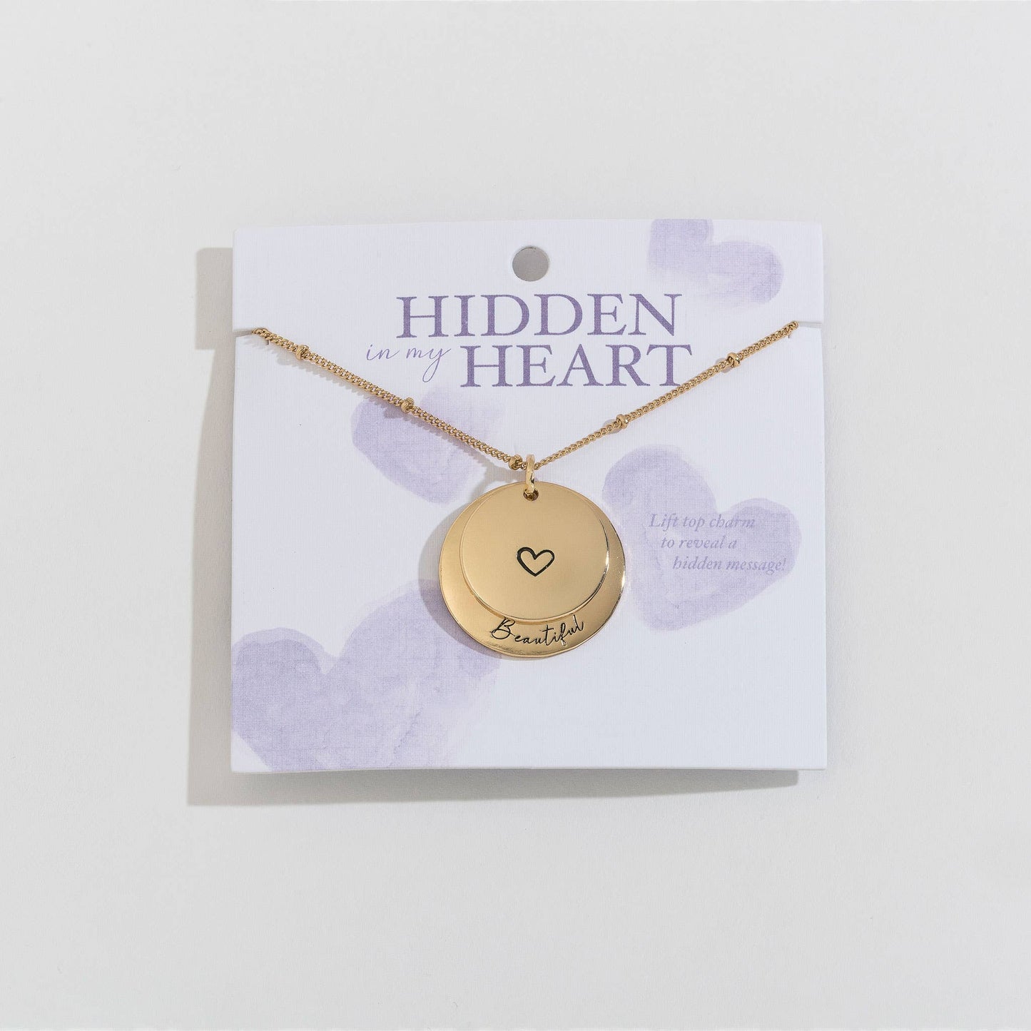Beautiful Hidden Heart Pendant Necklace