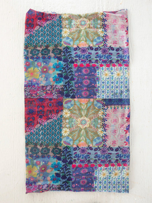 Natural Life Full Boho Bandeau Headband - Blue Patchwork