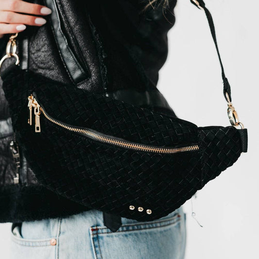 Susie Suede Bum Bag - Black