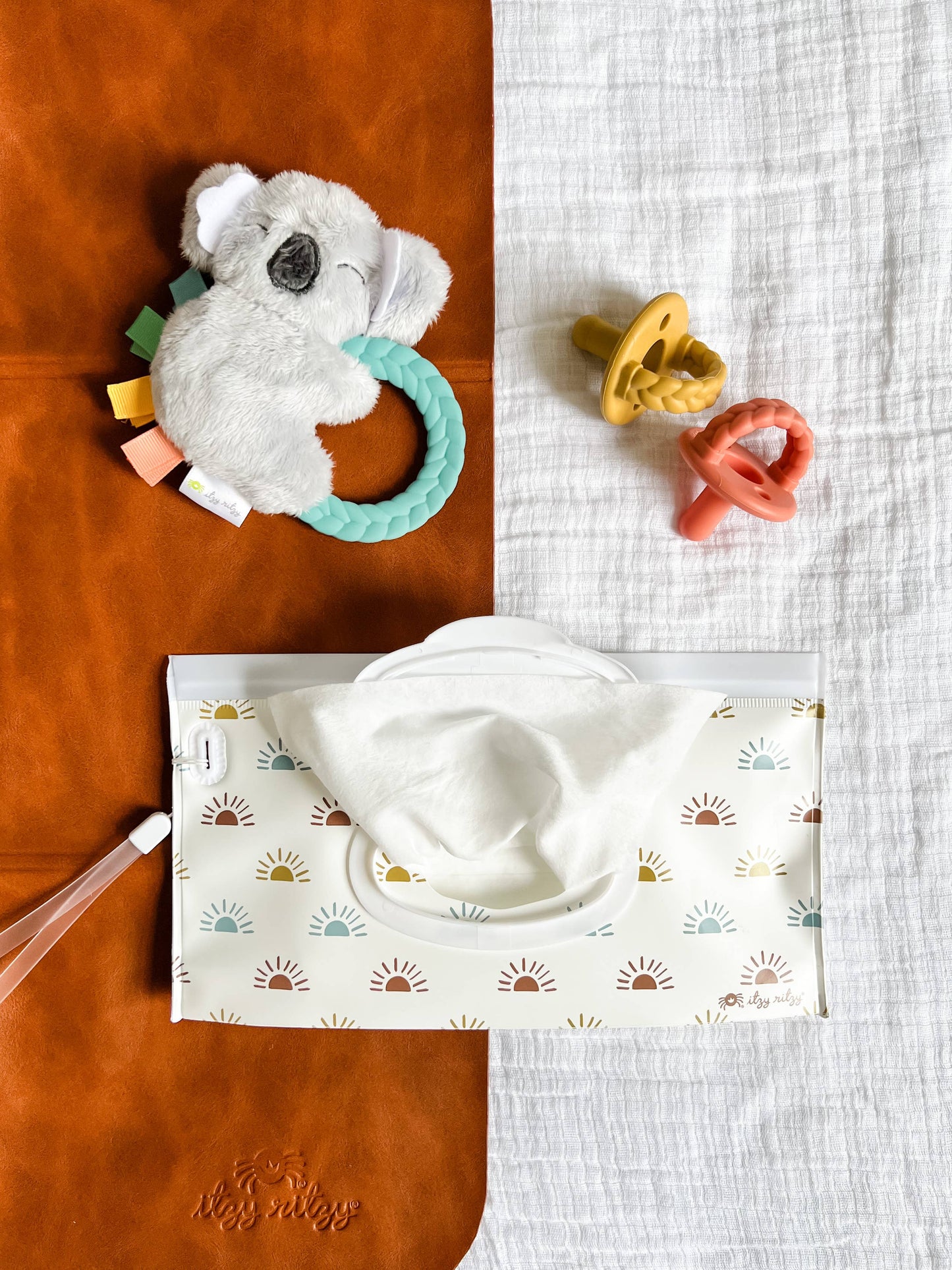 Take & Travel™ Pouch Reusable Wipes Cases: Raining Dinos