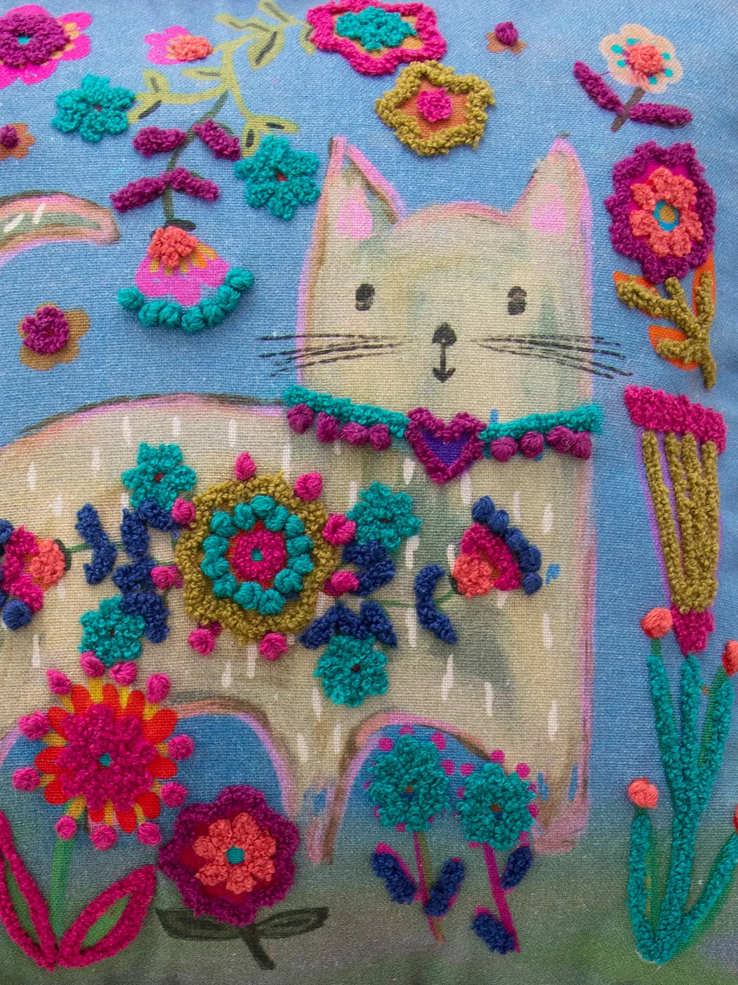Cat Boho Pillow