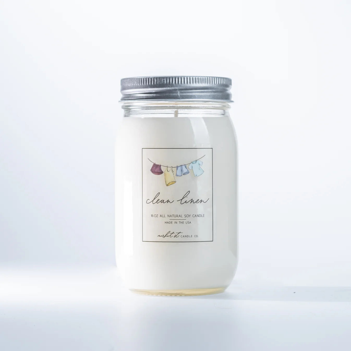 16oz Classic Candle - Clean Linen