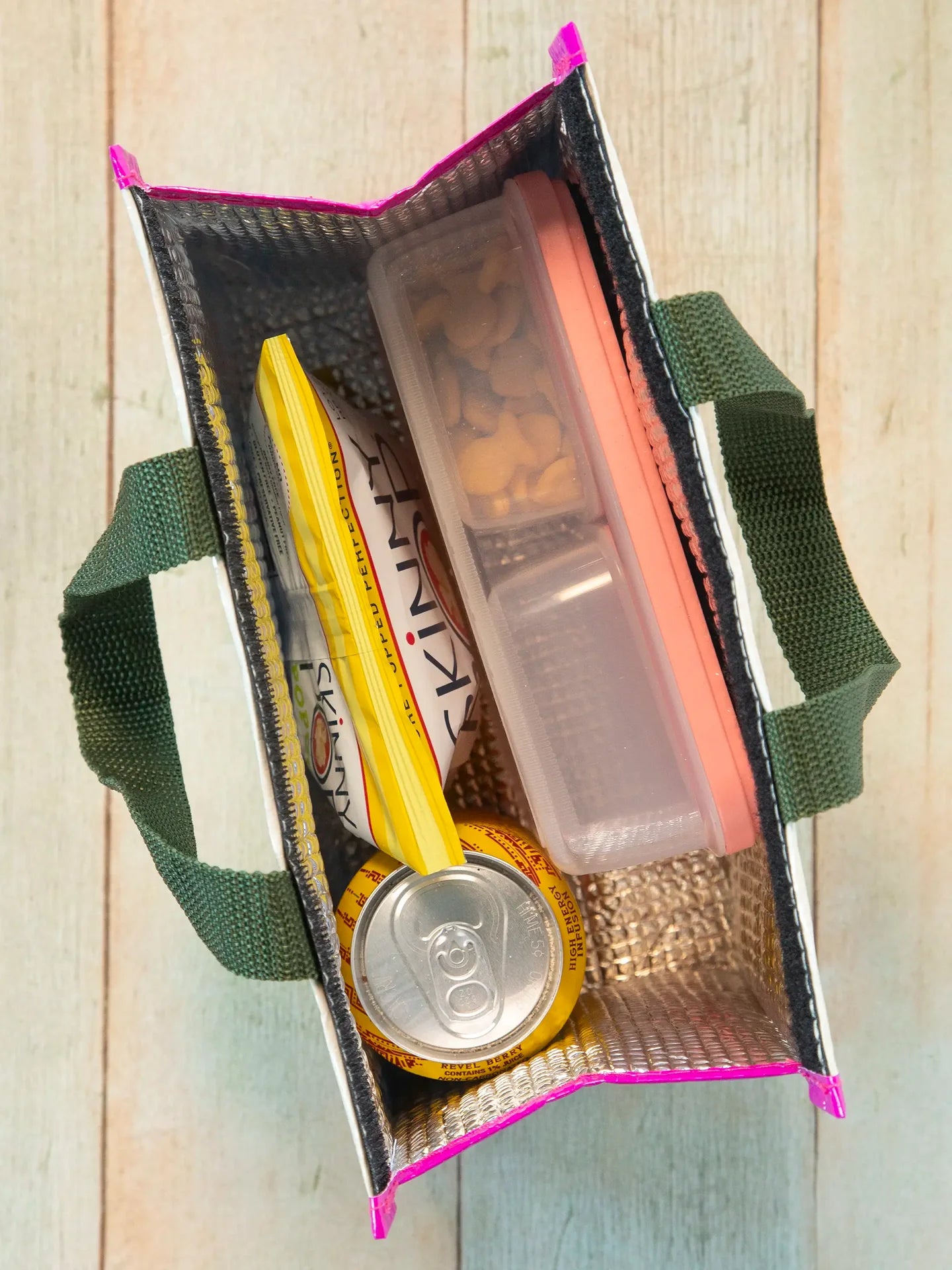 Natural Life Insulated Lunch Bag - Cream Folk Flower
