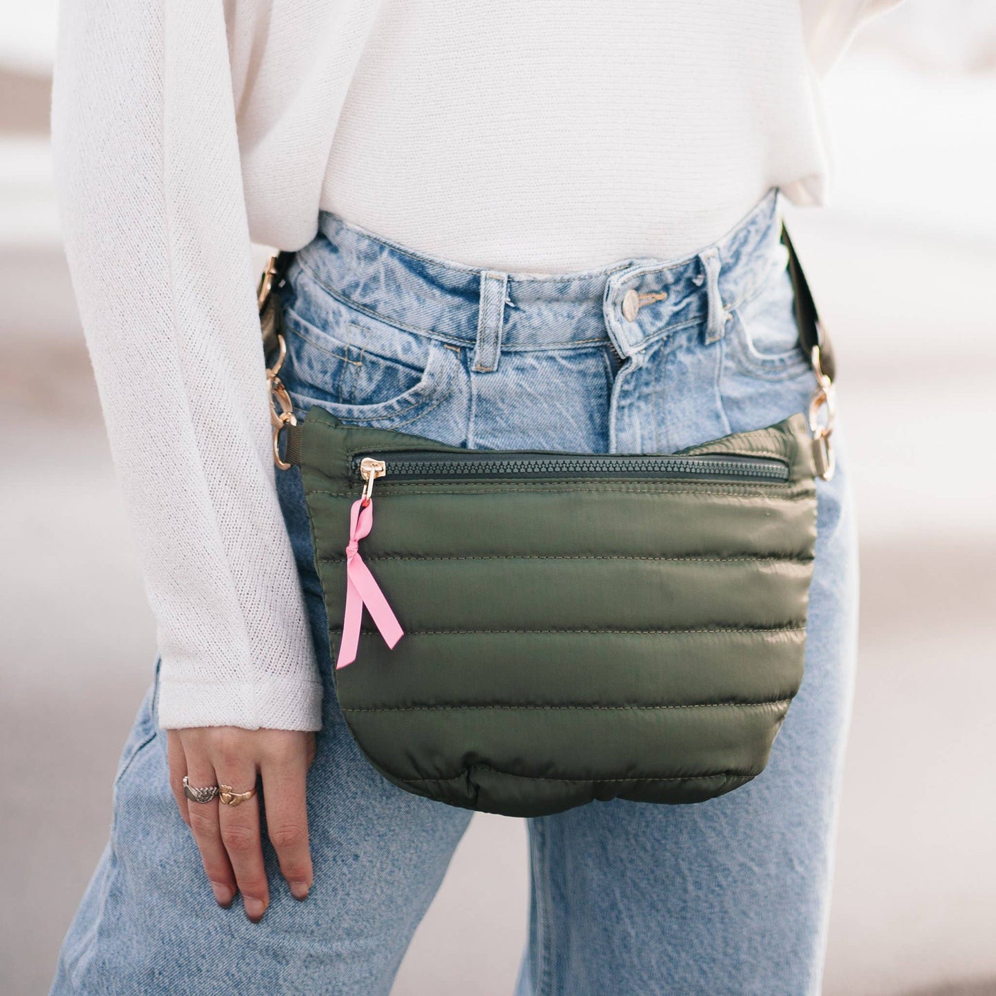 Jolie Puffer Belt Bag - Pink