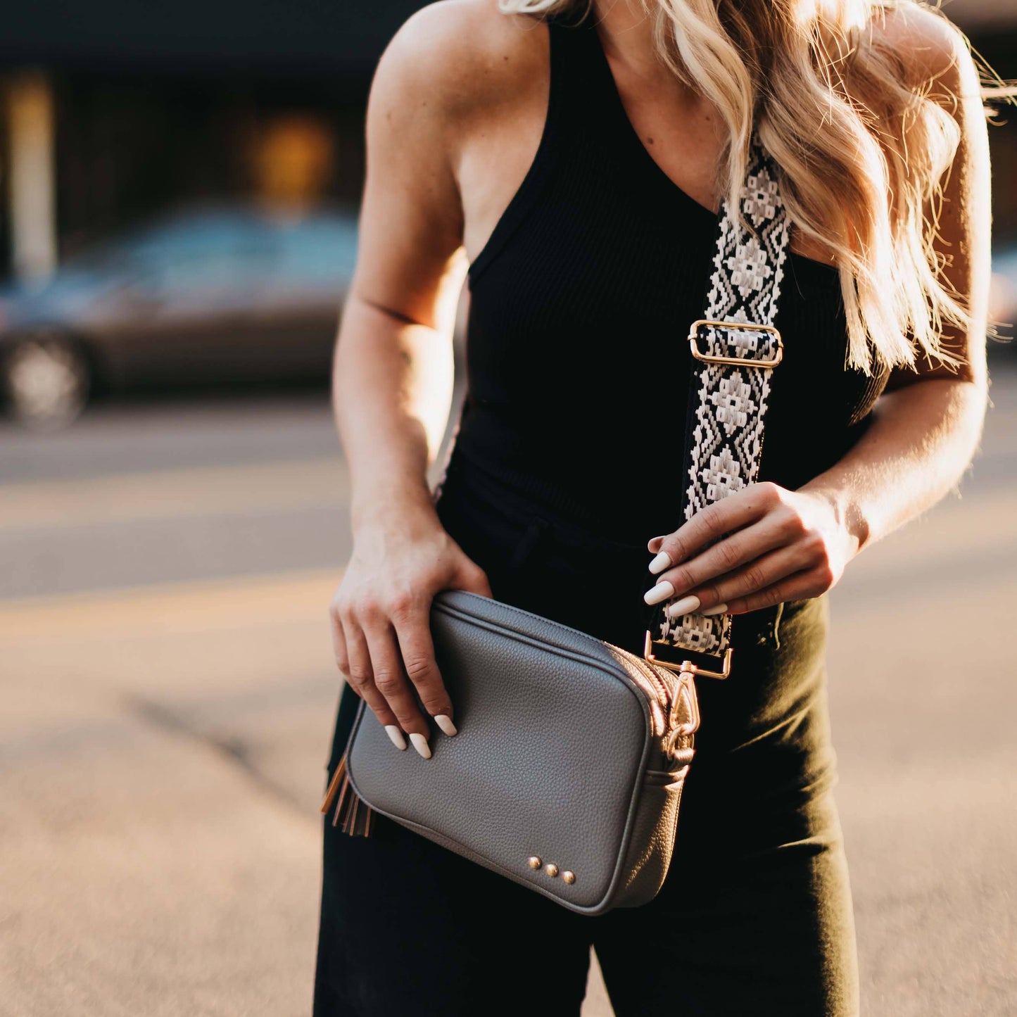 Willow Camera Crossbody Bag - Black
