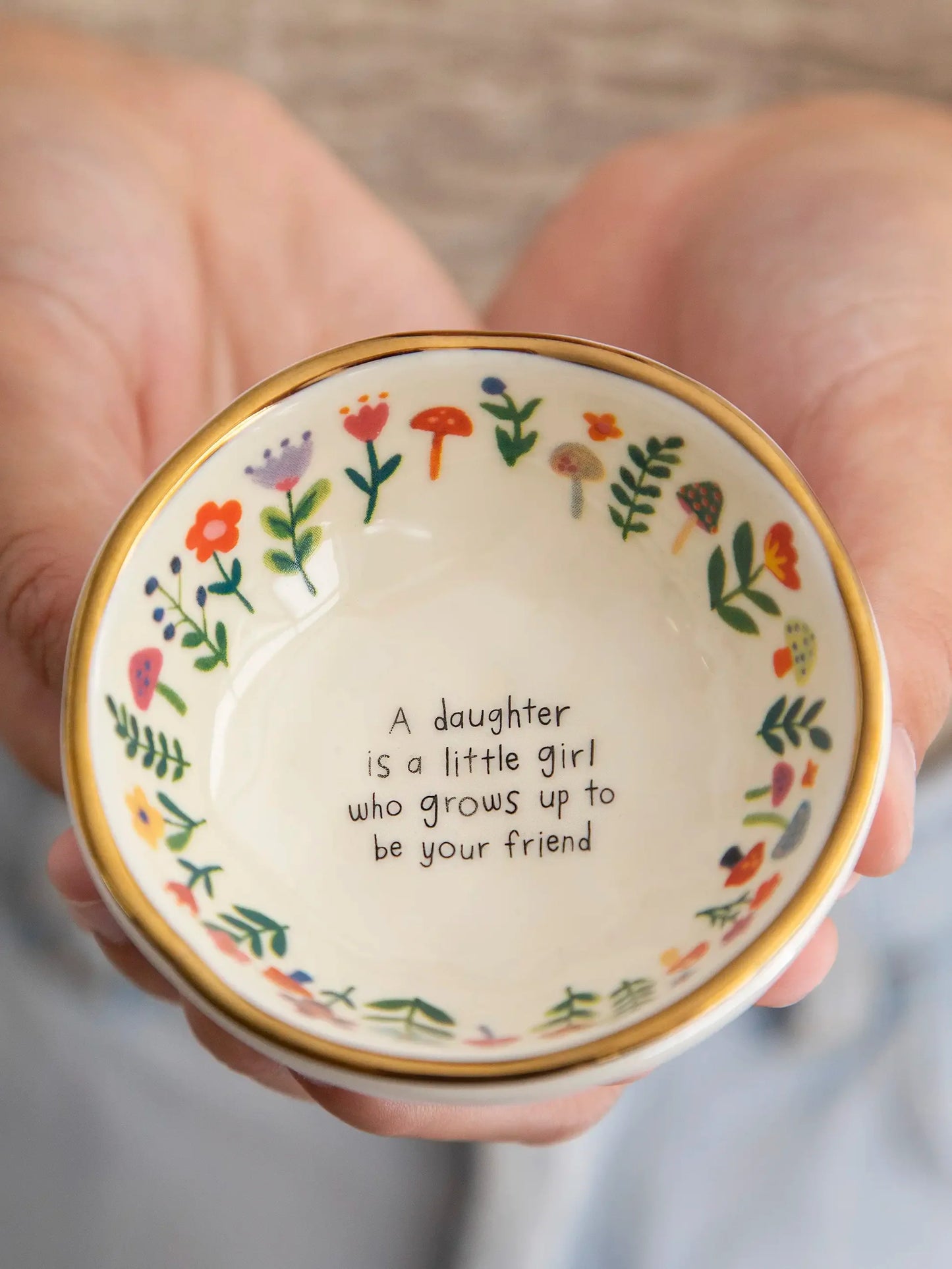 Natural Life Terracotta Trinket Dish - Daughter