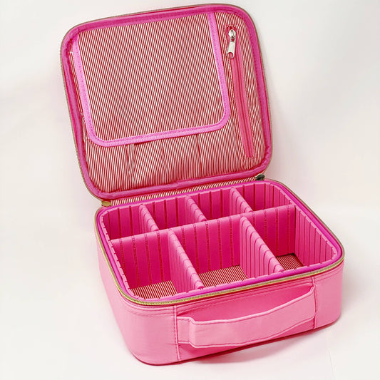 Glam Girl Cosmetic Case - Solid Pink