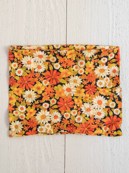 Half Boho Bandeau Headband - Ditsy Garden Black