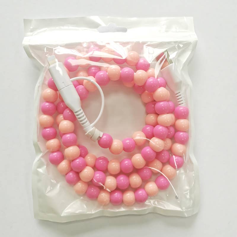 Phone Charger 2 in 1 Peach and Pink