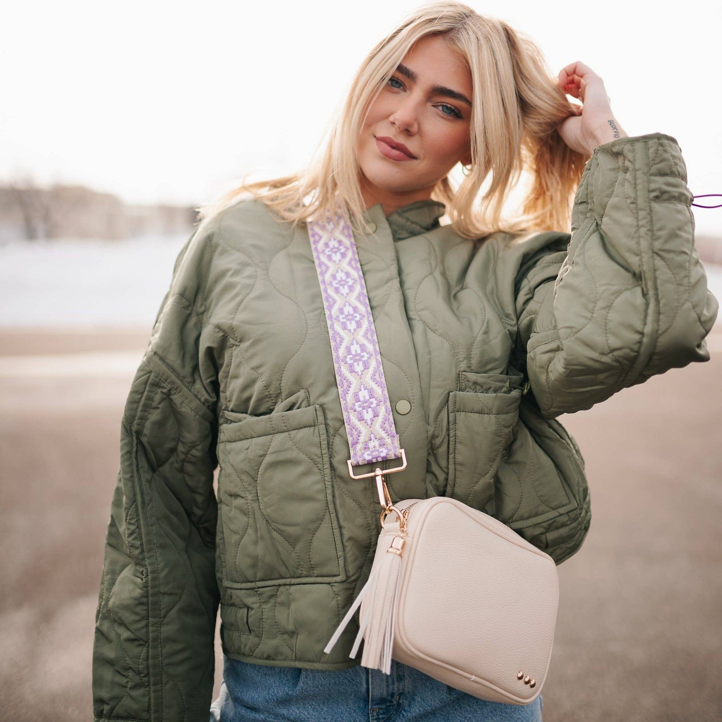 Willow Camera Crossbody Bag - Blush