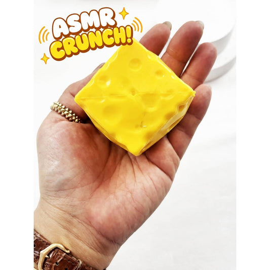 Crunchy and scented Cheese Cube Squishy Toy