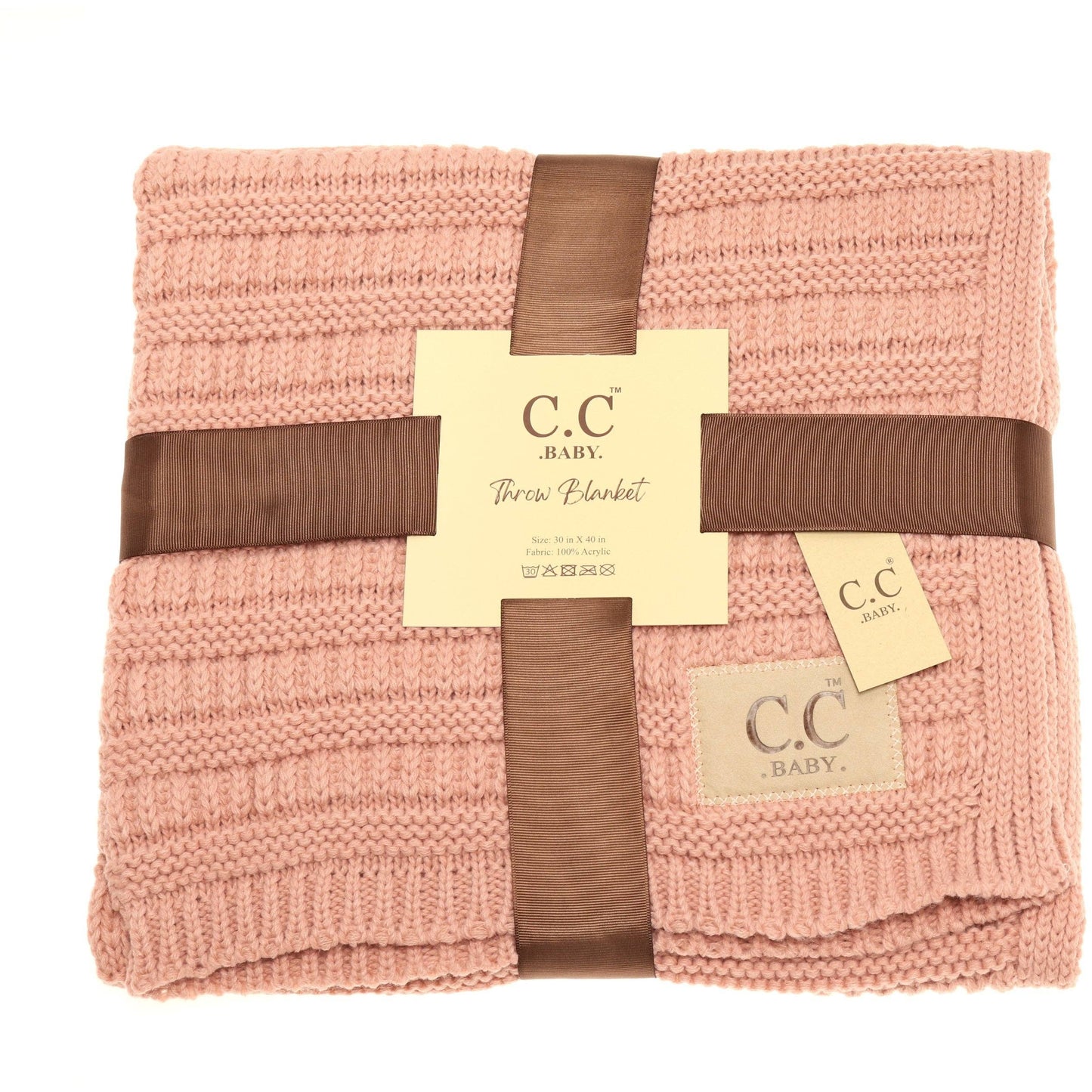 Solid Ribbed Knit Baby Bedding Blanket