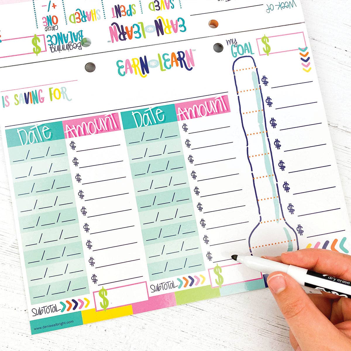 Earn & Learn® Kids Money Management Chore Chart - Kickin' Colors