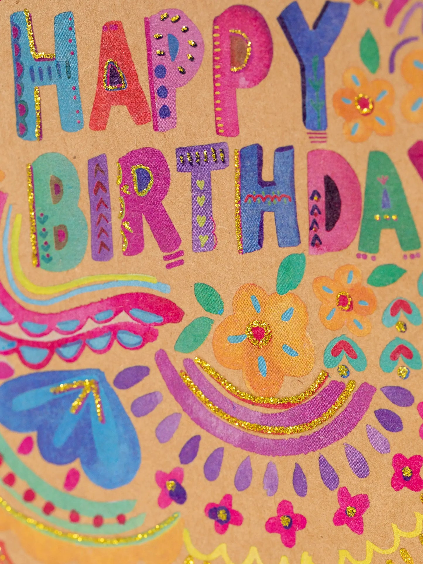 Natural Life Greeting Card - Floral Happy Birthday