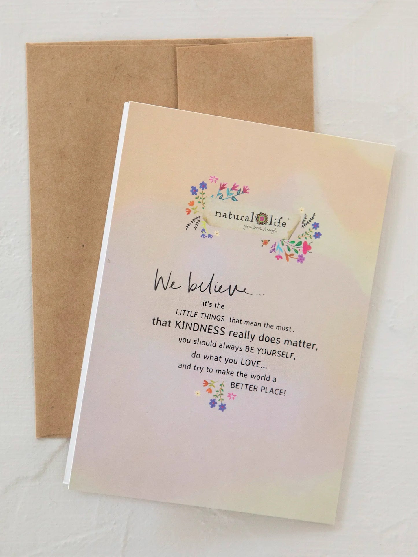 Natural Life Greeting Card - Floral Happy Birthday