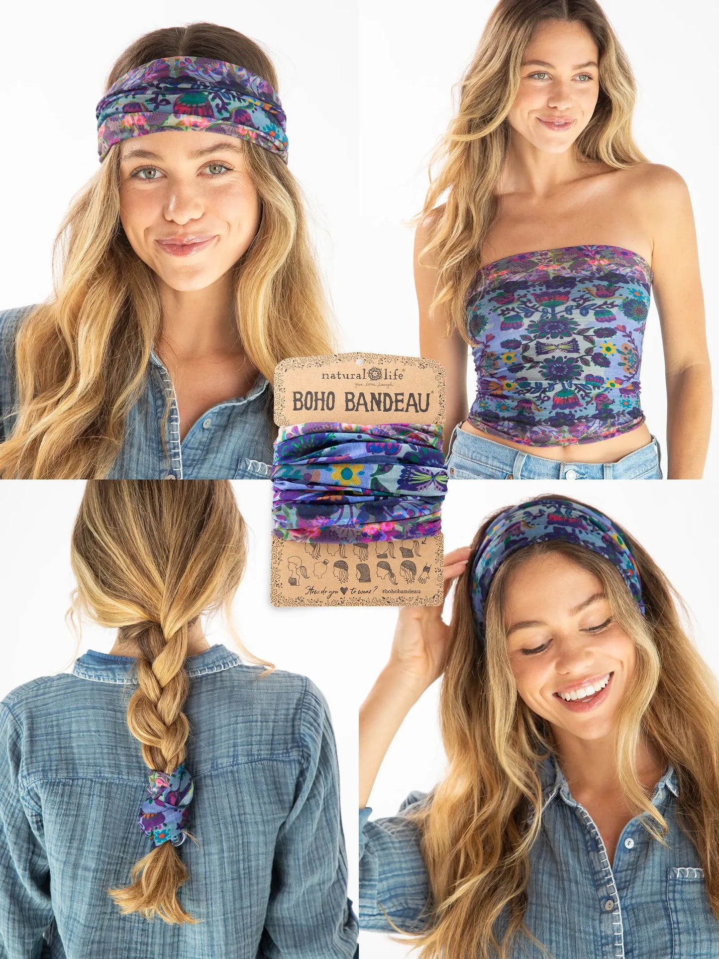 Full Boho Bandeau Headband - Border Folk Garden