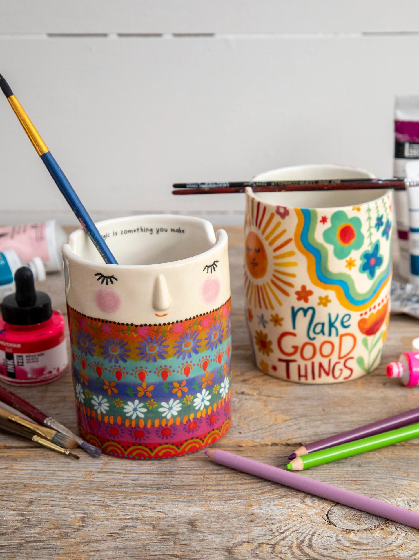 Natural Life Painter's Cup - Folk Lady