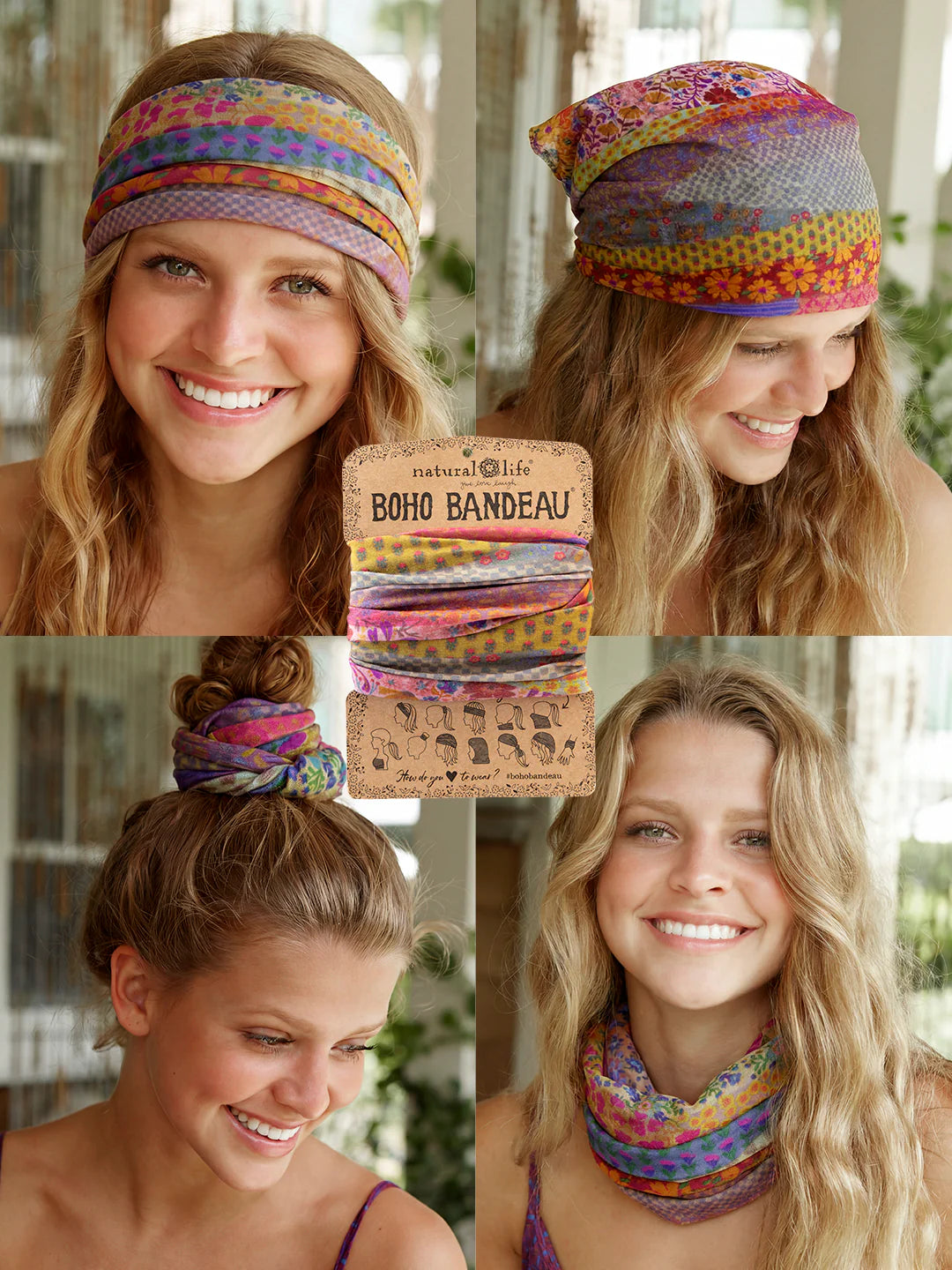 Natural Life Full Boho Bandeau Headband - Garden Waves