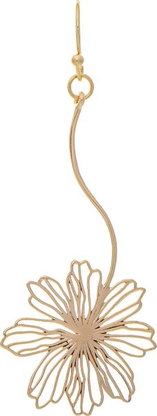 Gold Filigree Flower Drop Earrings