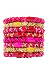 Grab & Go Ponytail Holders (set of 8) - Lipstick