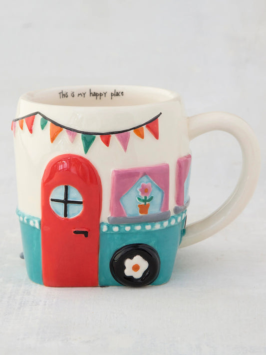 Natural Life Folk Art Coffee Mug - Hazel The Camper
