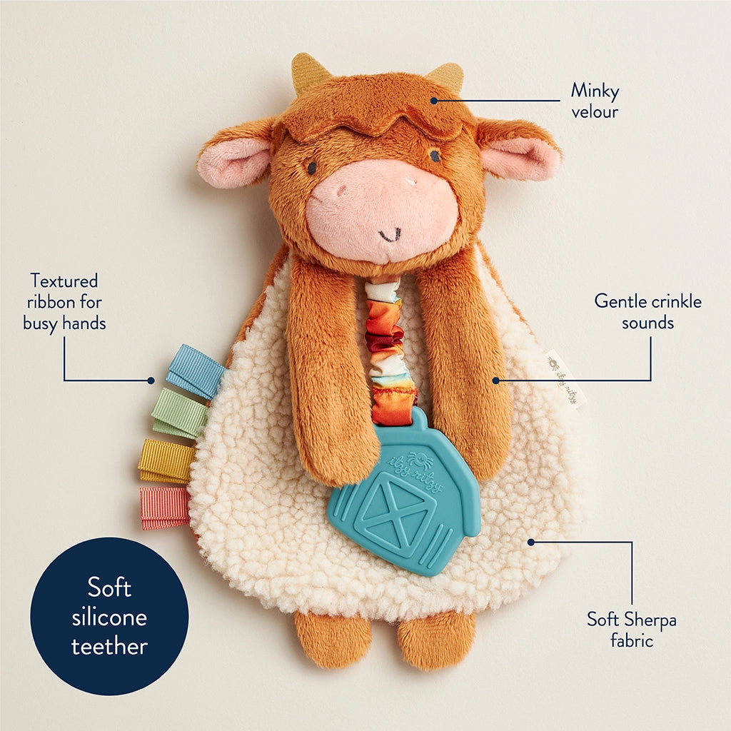 Highland Cow Plush & Teether Toy