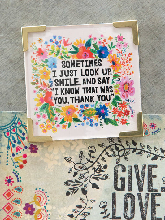 Natural Life Corner Magnet - I Just Look Up