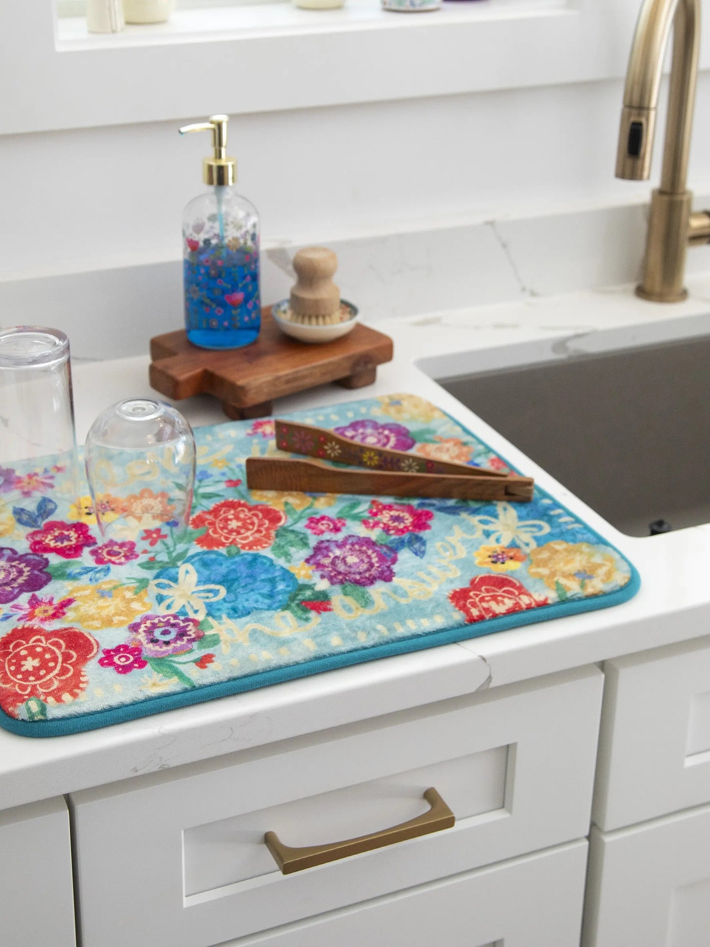 Natural Life Reversible Dish Drying Mat - Love Is The Answer