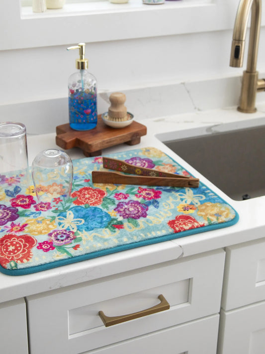 Natural Life Reversible Dish Drying Mat - Love Is The Answer