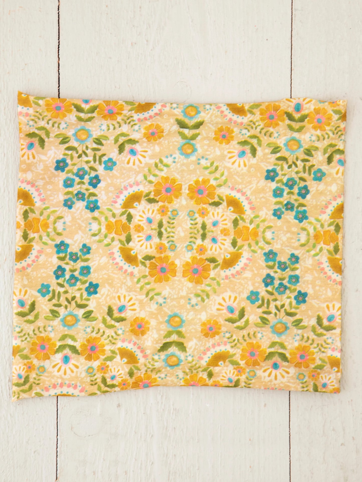 Half Boho Bandeau Headband - Yellow Mandala