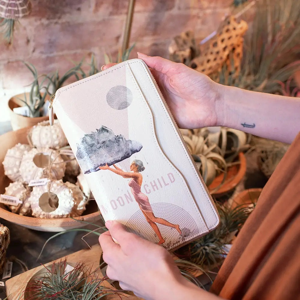 Travel Clutch Wallet - Moon Child