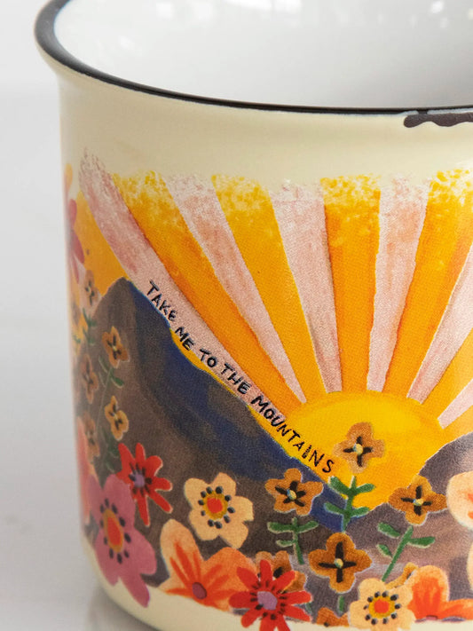Natural Life Camp Coffee Mug - Mountains