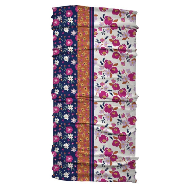 Wide Headband - Navy/Plum Floral