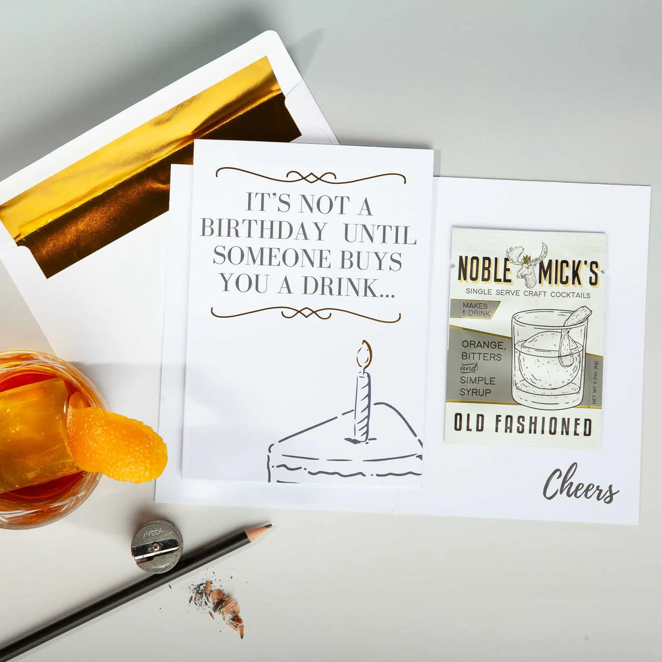 It's Not A Birthday Until Birthday Card With Old Fashion