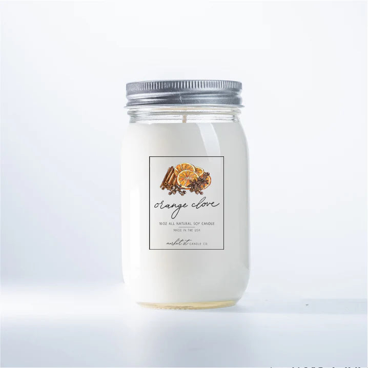 16oz Classic Candle - Orange Clove