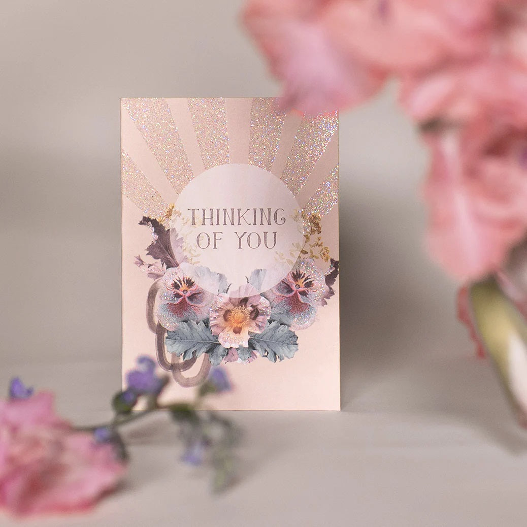 Mini Greeting Card - Pansy