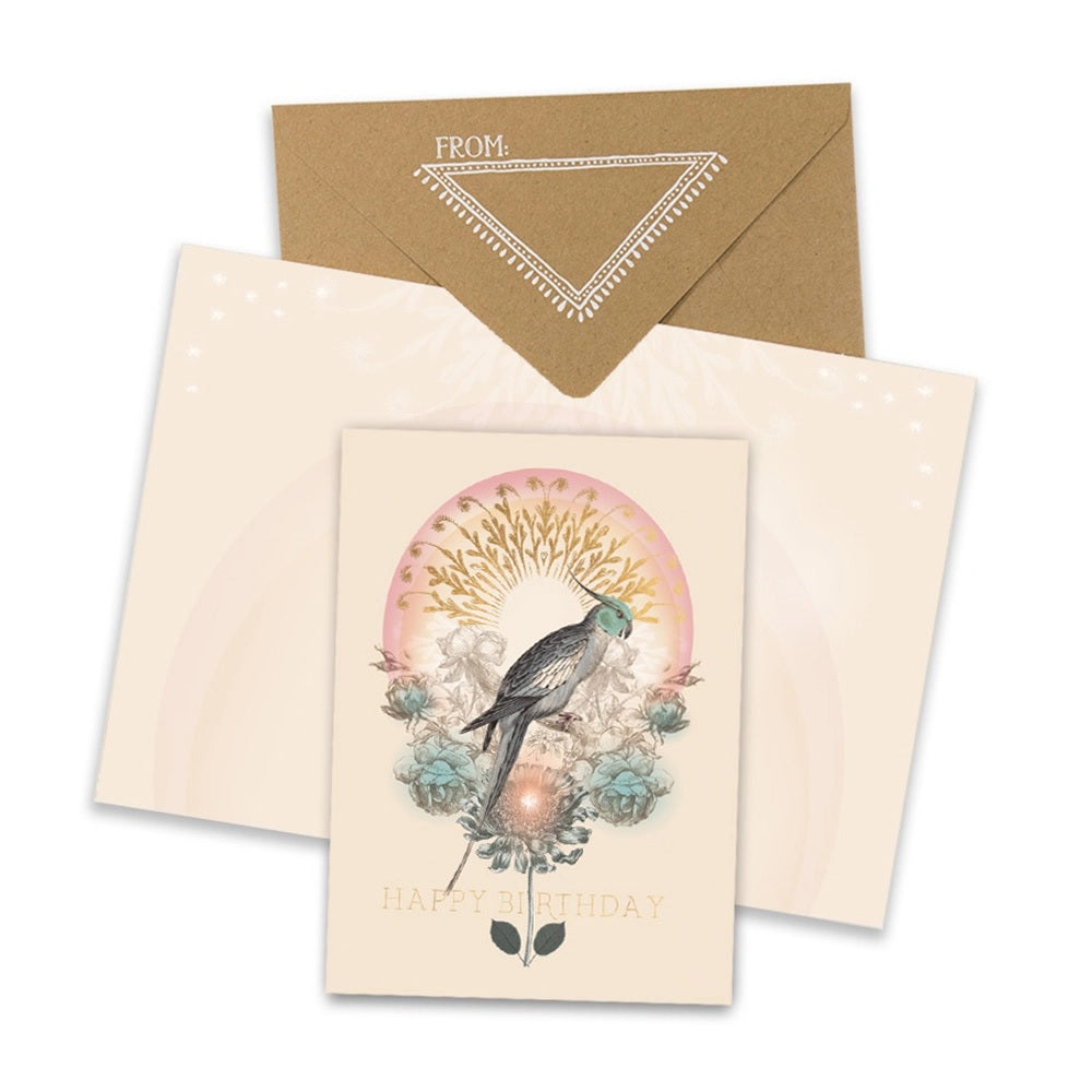 Greeting Card - Parakeet Birthday