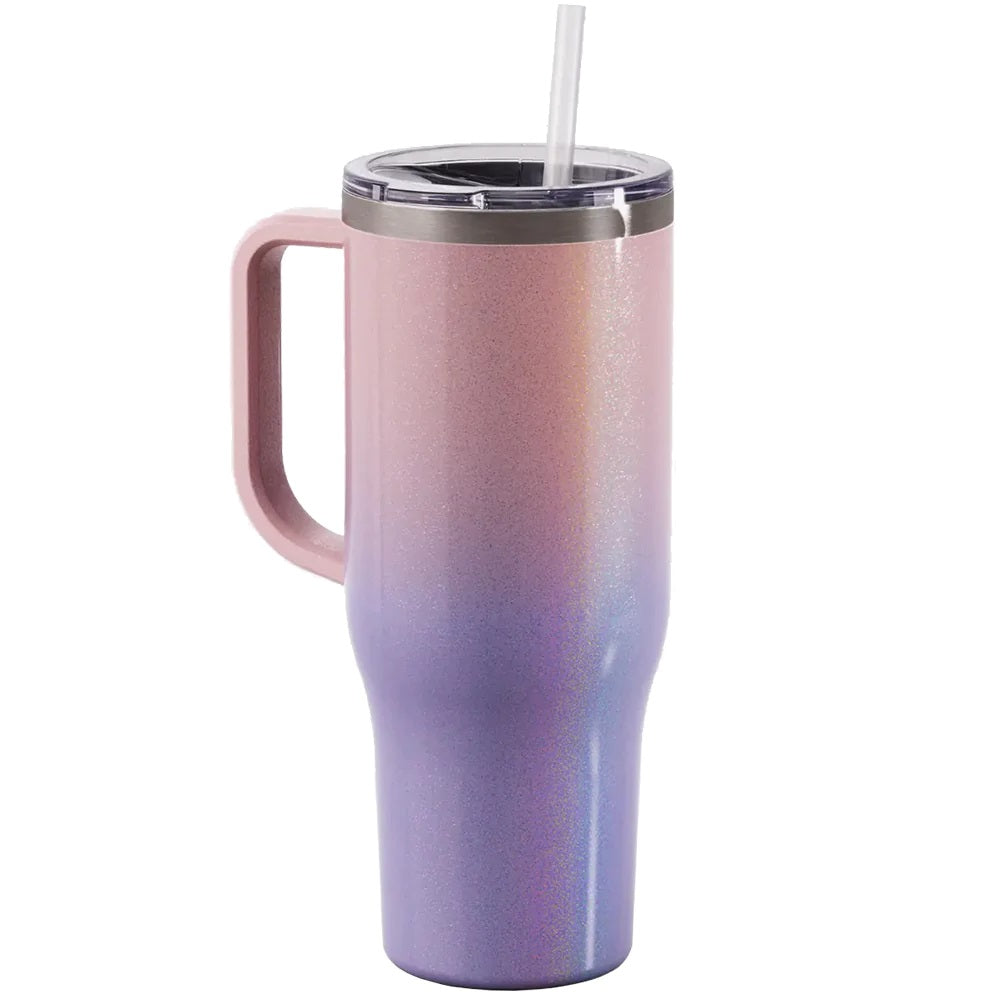40oz Tumbler - Berry Glow Magic Glitter