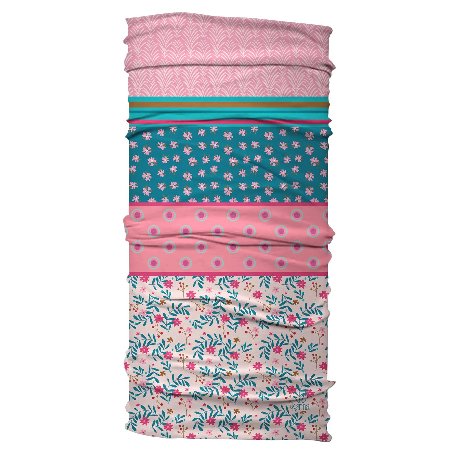 Wide Headband - Pink/Teal Floral