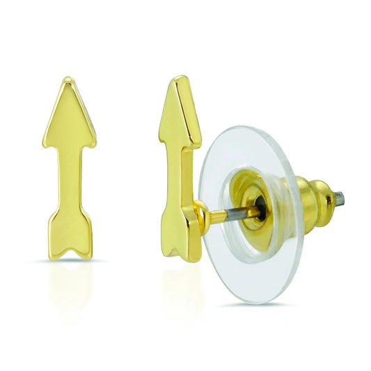 Positive Directions Gold Arrow Earrings