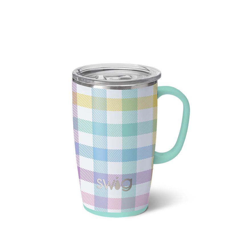 Travel Mug 18oz - Pretty In Plaid