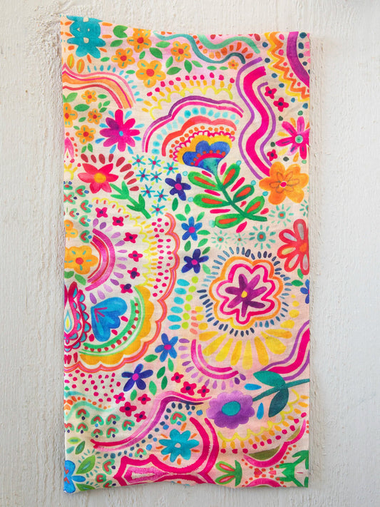 Natural Life Full Boho Bandeau Headband - Rainbow Doodle