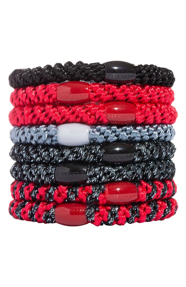 Grab & Go Ponytail Holders (set of 8) - Scarlet