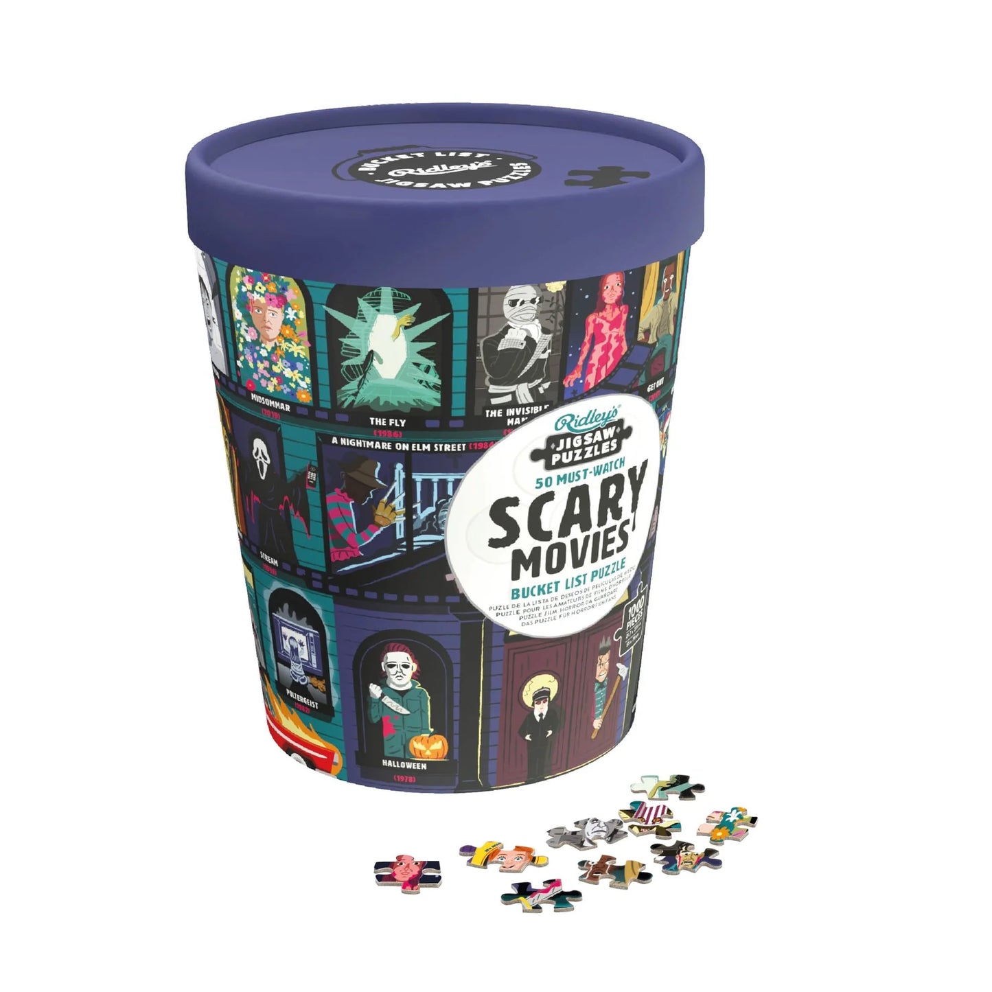 50 Must Watch Scary Movies Bucket List 1000 Piece Puzzle