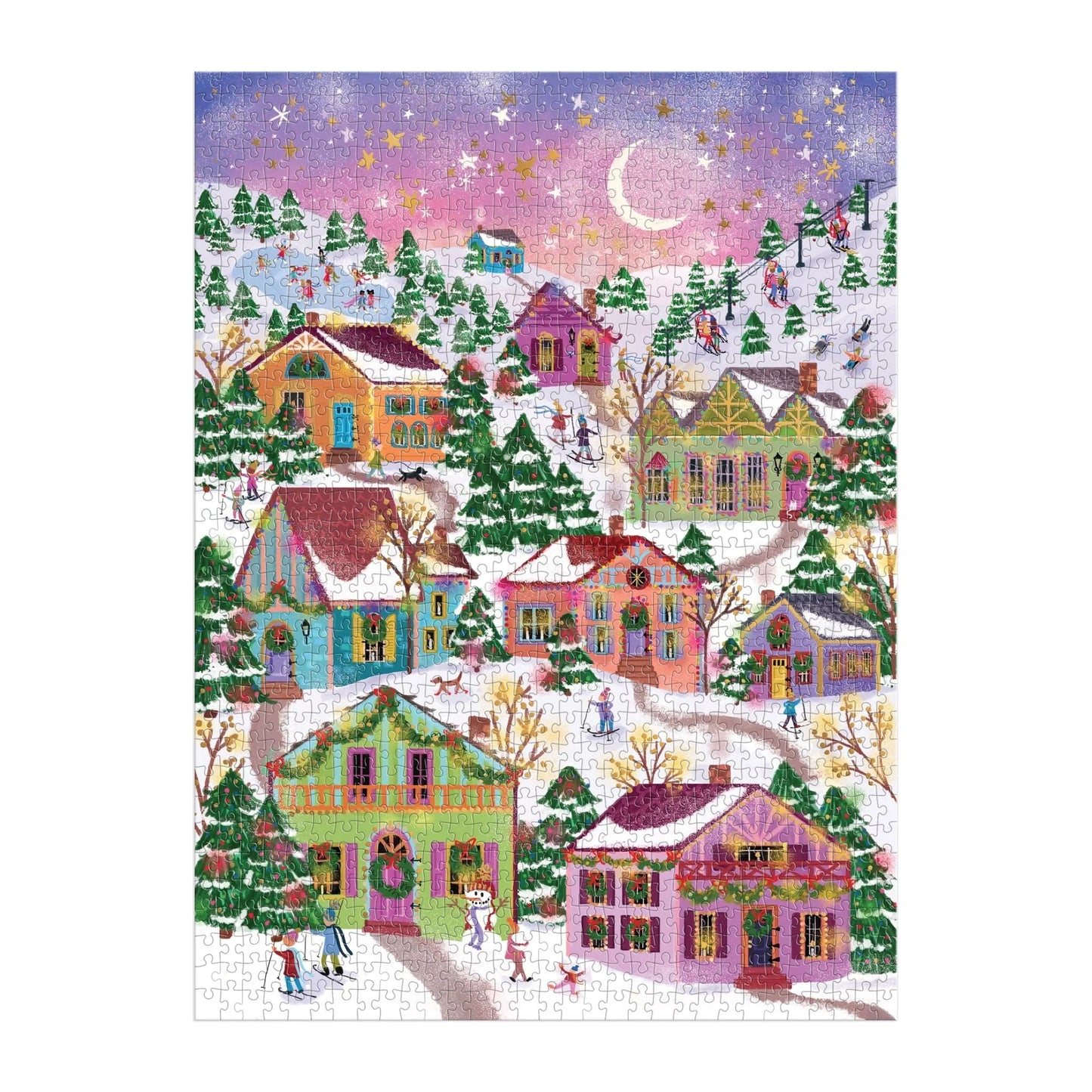 Joy Laforme Snowcap Village 1000 Piece Foil Puzzle