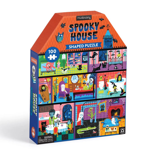 Spooky House 100 Piece House Shaped Puzzle
